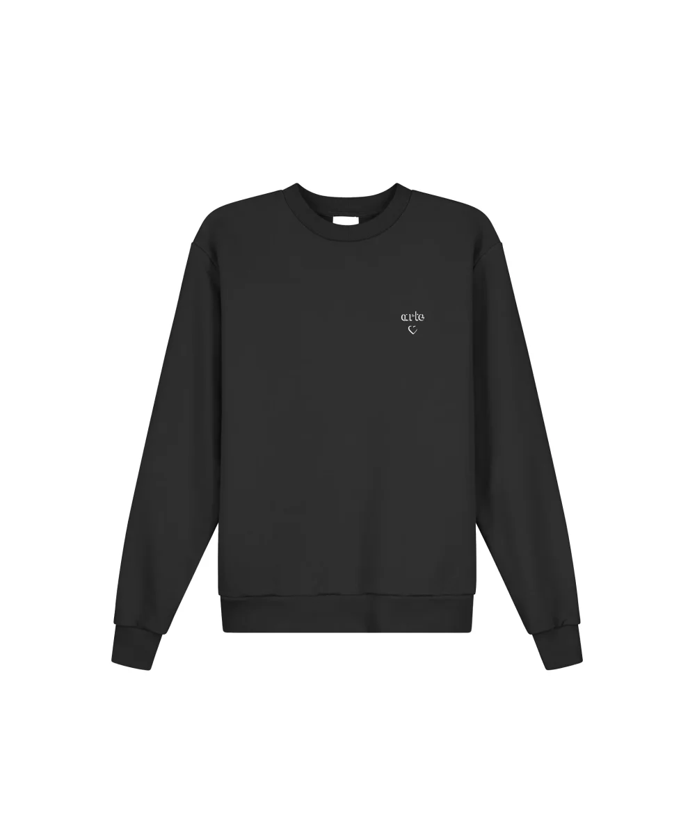 Arte Arte Heart Crewneck Nero - immagine 2
