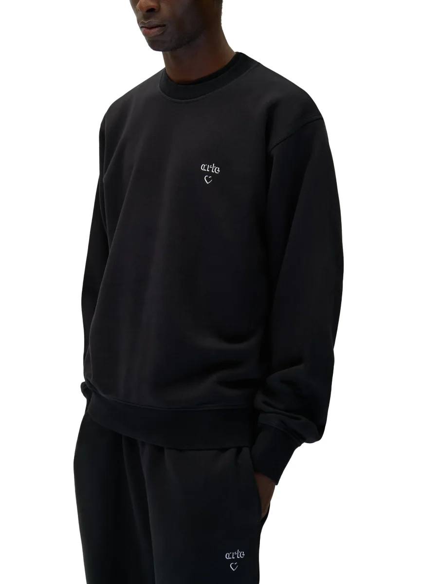 Arte Arte Heart Crewneck Nero - immagine 3