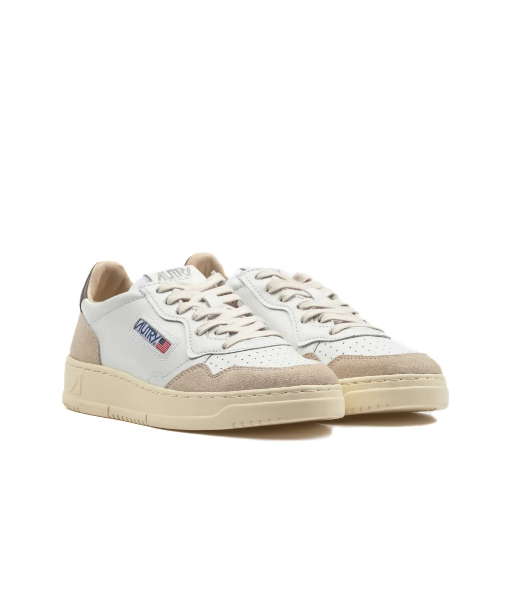 Autry Medalist Low Pelle Suede Bianco Uomo - immagine 3