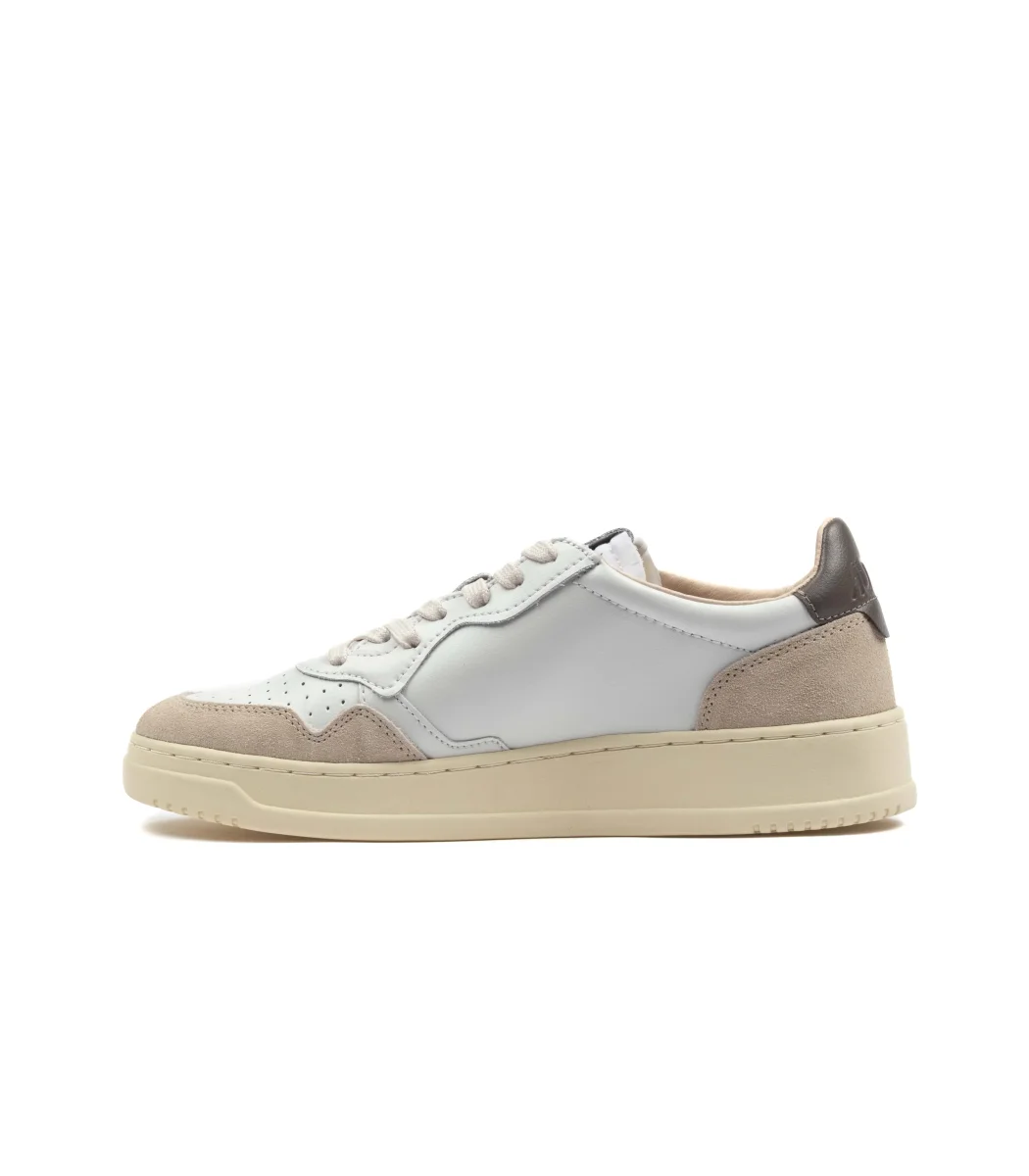 Autry Medalist Low Pelle Suede Bianco Uomo - immagine 6
