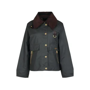 Barbour Cotton Wax Cot Outw Sage Ancient Donna