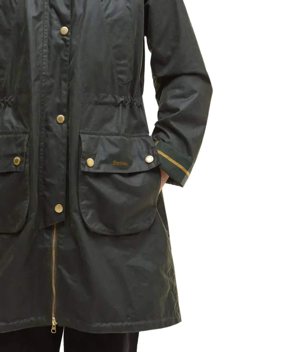 Barbour Marcy Wax Parka Cot Outw Fern Donna - immagine 3