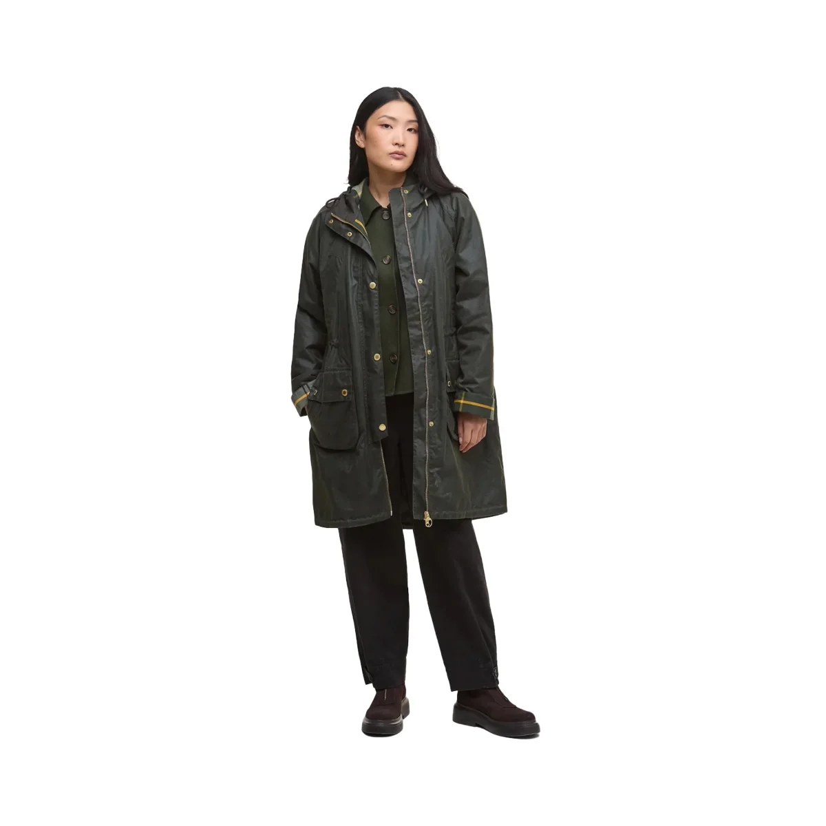 Barbour Marcy Wax Parka Cot Outw Fern Donna - immagine 4