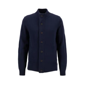 Barbour Essential Patch Zip Lunga Maglia Bottoni Uomo