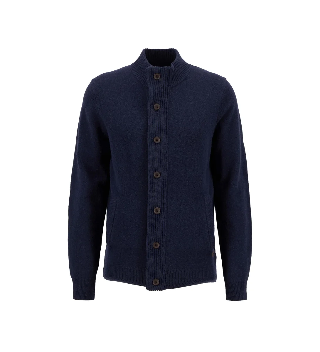Barbour Essential Patch Zip Lunga Maglia Bottoni Uomo