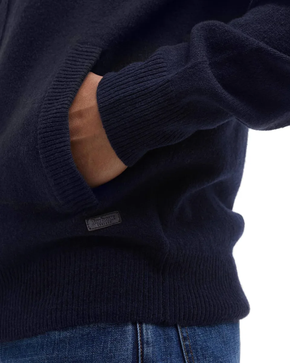 Barbour Essential Patch Zip Lunga Maglia Bottoni Uomo - immagine 4