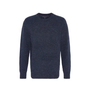 Barbour Maglia Tainsbury Puntinata Blu Uomo