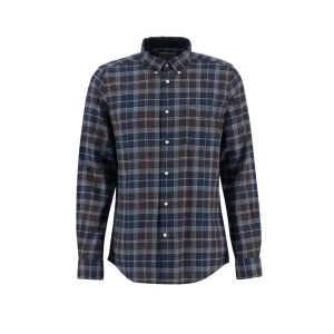 Barbour Camicia Check Flanella Fortrose Tailored Midnight Oak