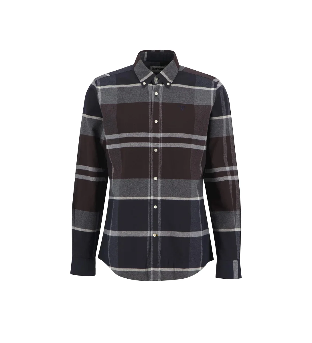 Barbour Camicia Check Flanella Iceloch Tailored Midnight Oak - immagine 2
