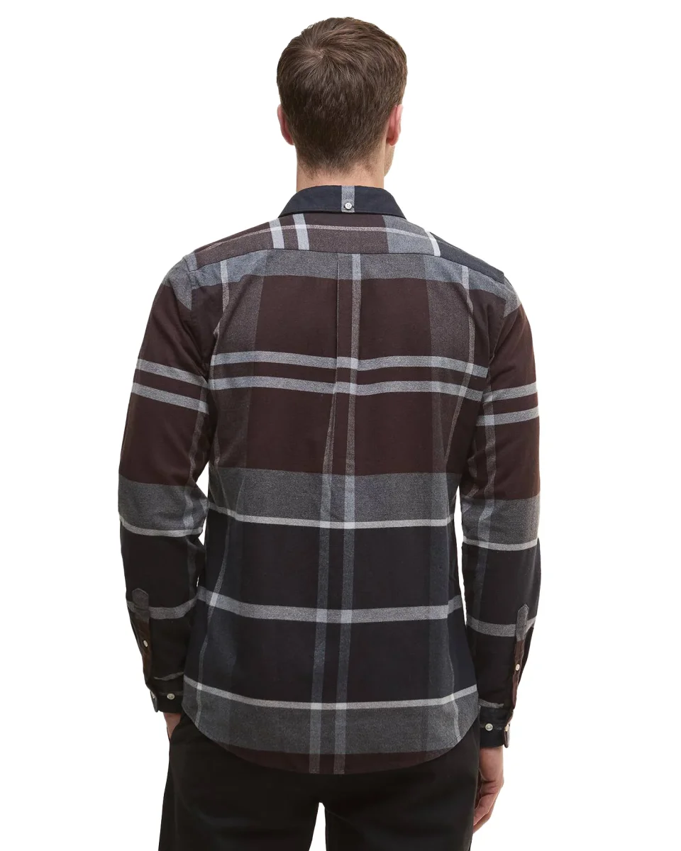 Barbour Camicia Check Flanella Iceloch Tailored Midnight Oak - immagine 4