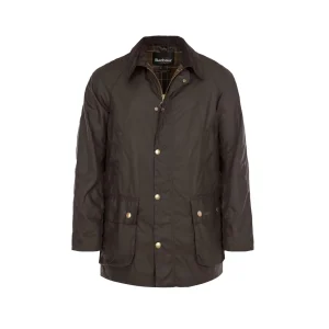 Barbour Ashby Wax Jacket Verde Oliva Uomo