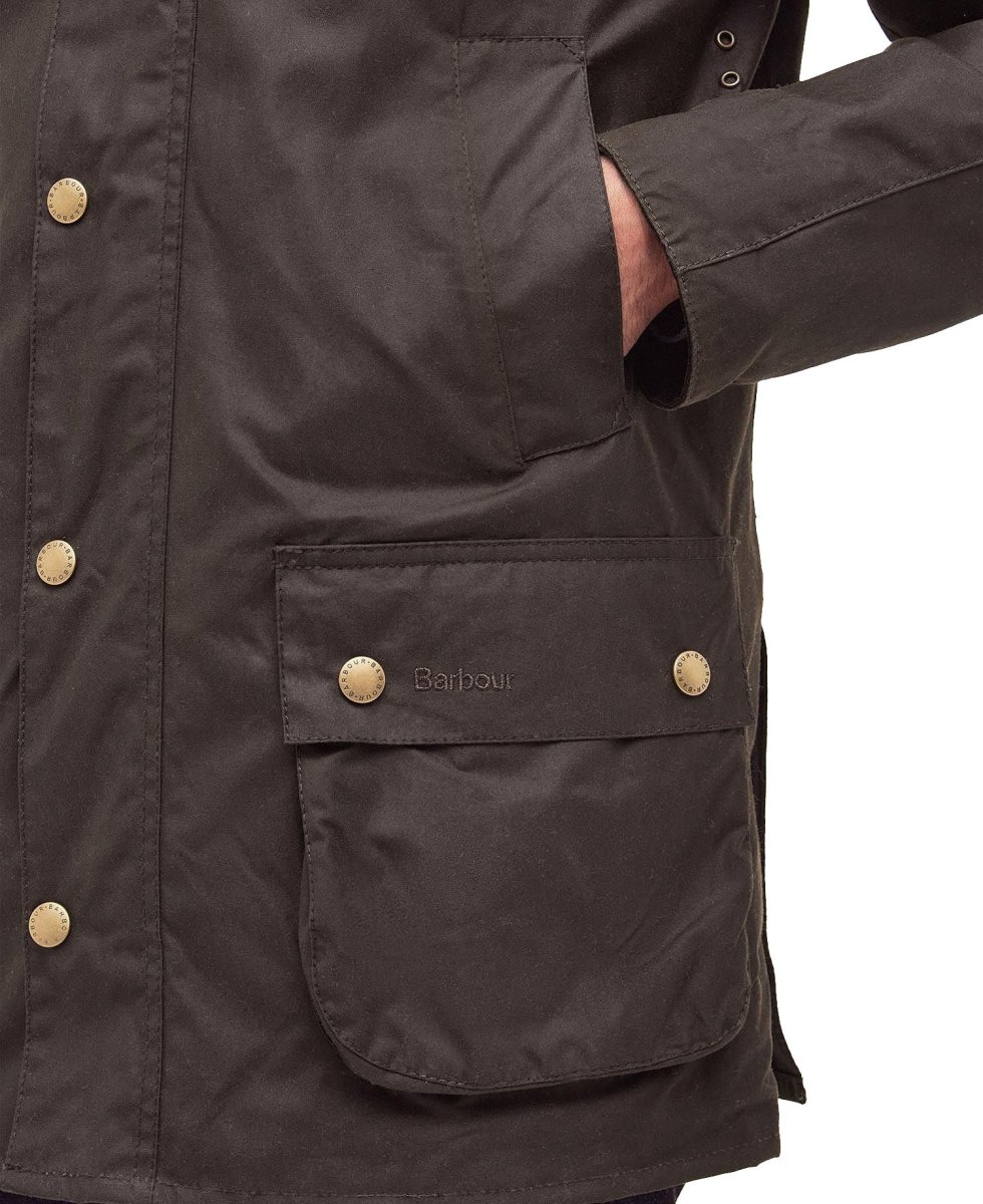Barbour Ashby Wax Jacket Verde Oliva Uomo - immagine 4