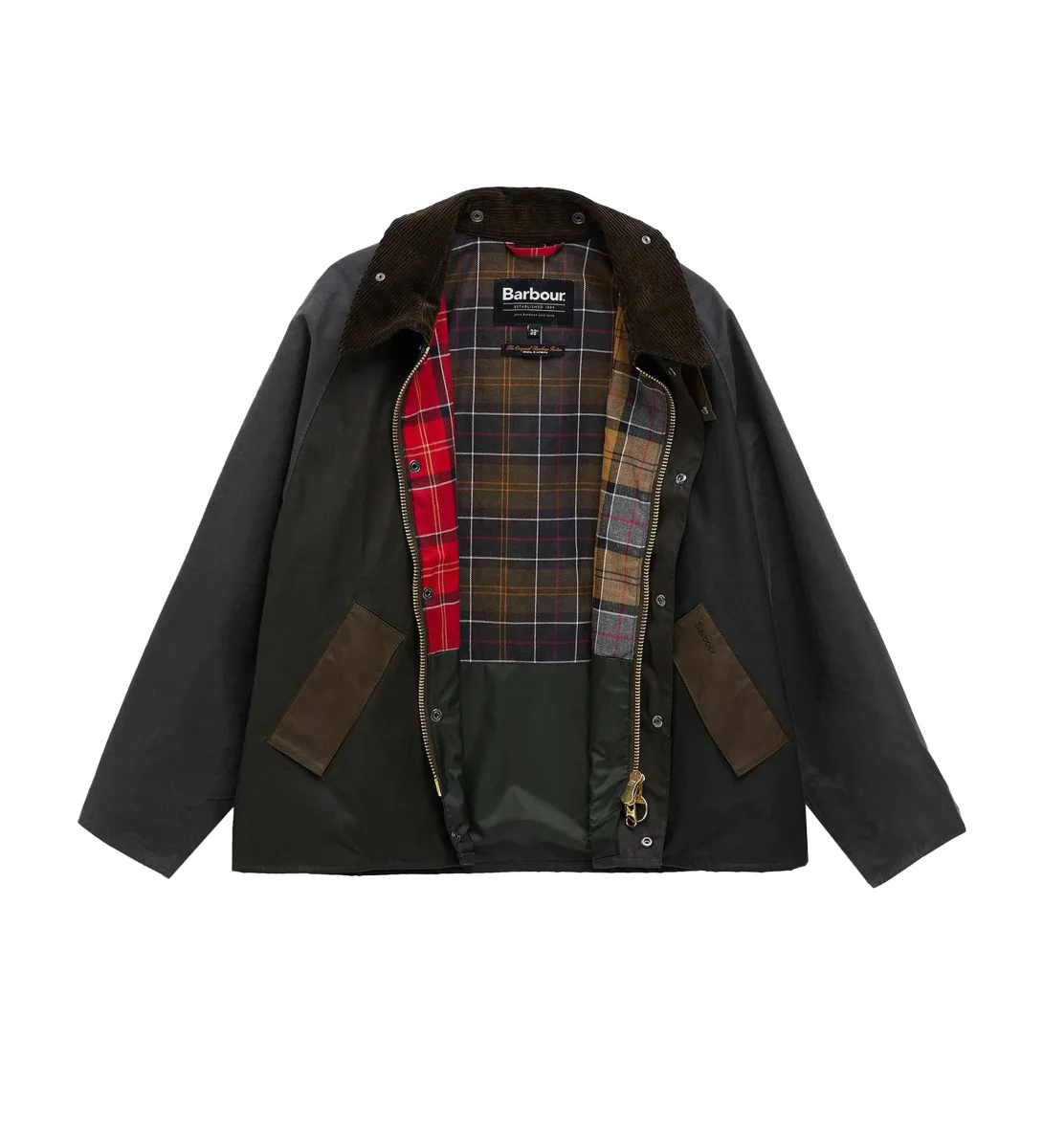 Barbour Patchwork Transport Wax Cot.Outw Sage Multi Uomo - immagine 3