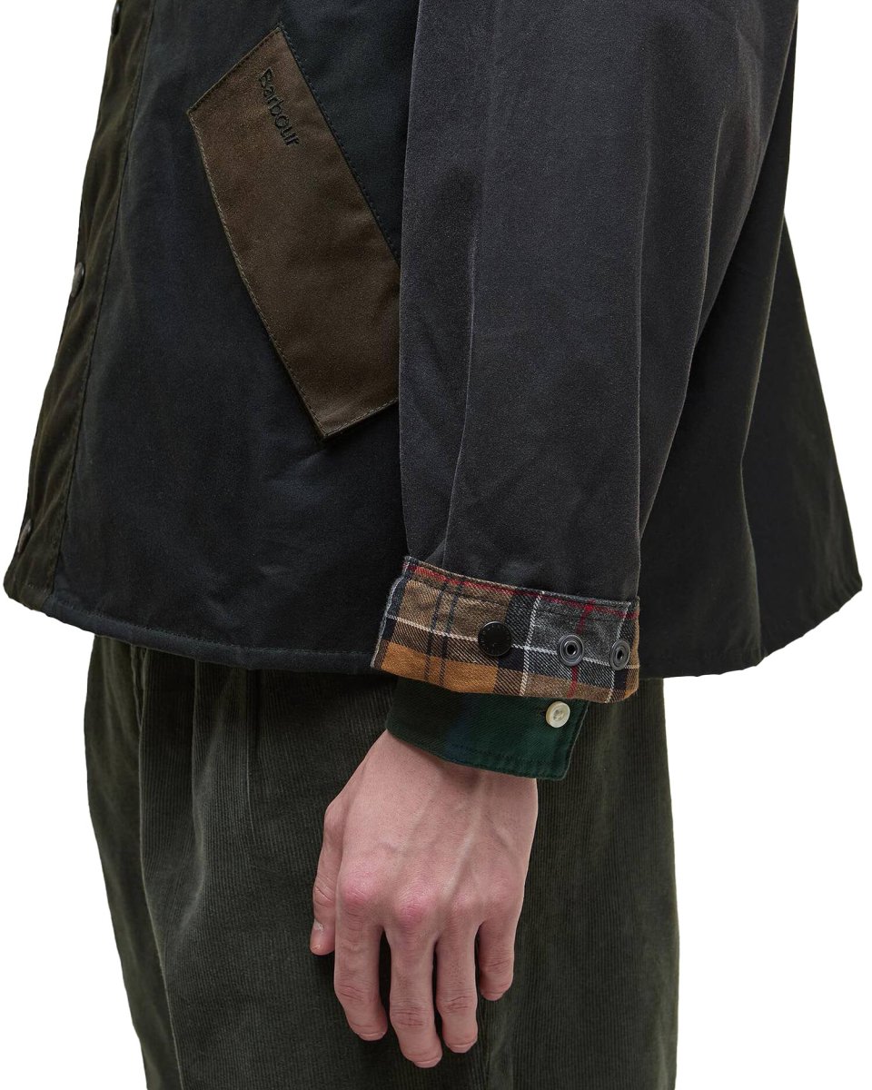 Barbour Patchwork Transport Wax Cot.Outw Sage Multi Uomo - immagine 6