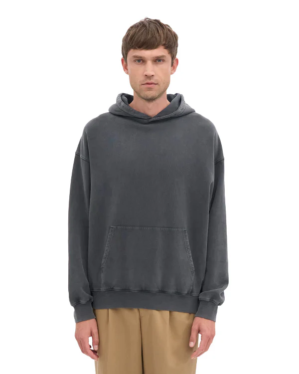 Colorful Standard Felpa Cappuccio Oversized Faded Black - immagine 4