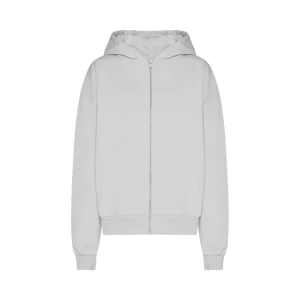 Colorful Standard Felpa Zip Oversized Cotone Organico Faded Grey Unisex