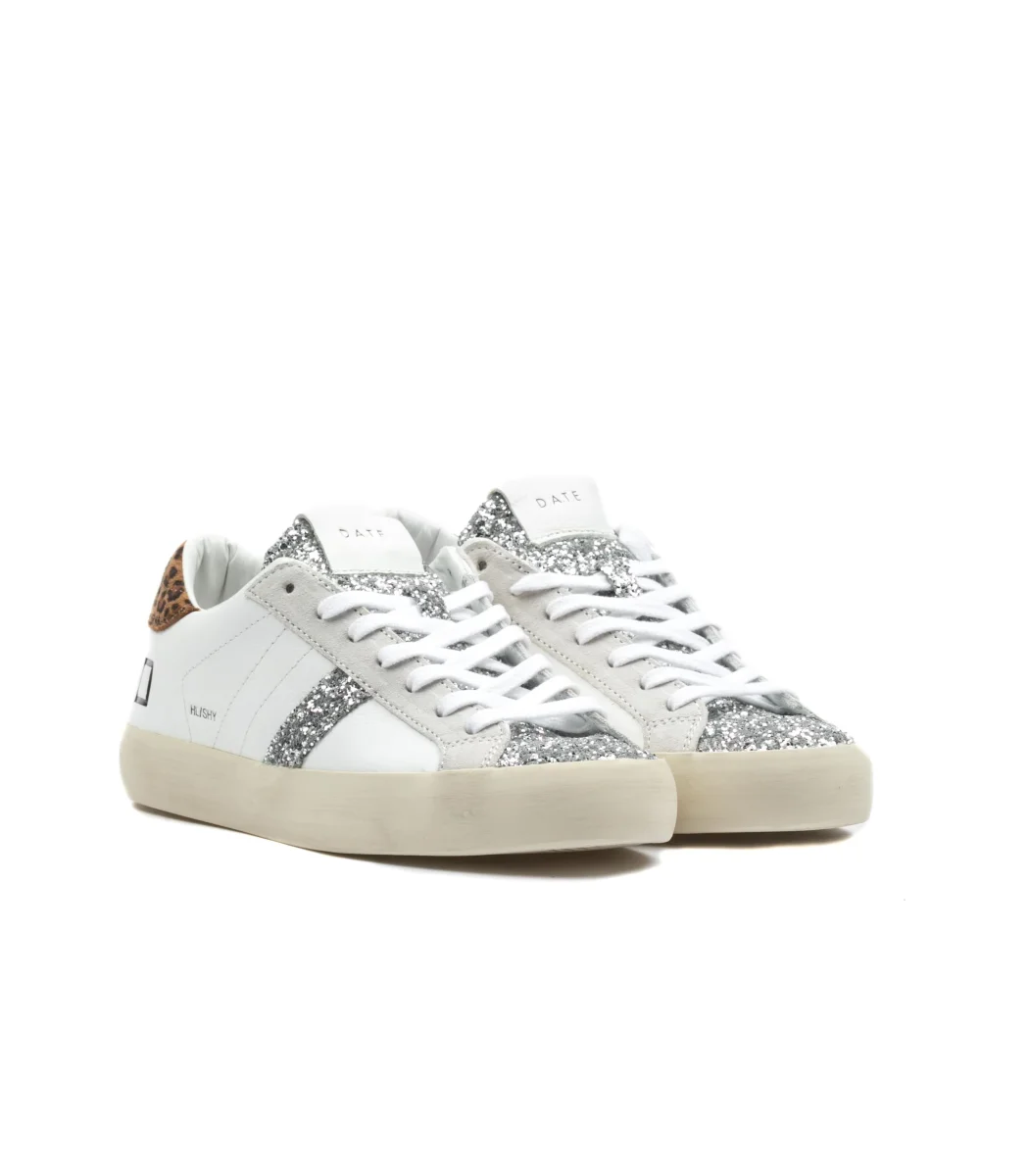 D.A.T.E. Hill Low Donna Shiny White Leopard - immagine 3