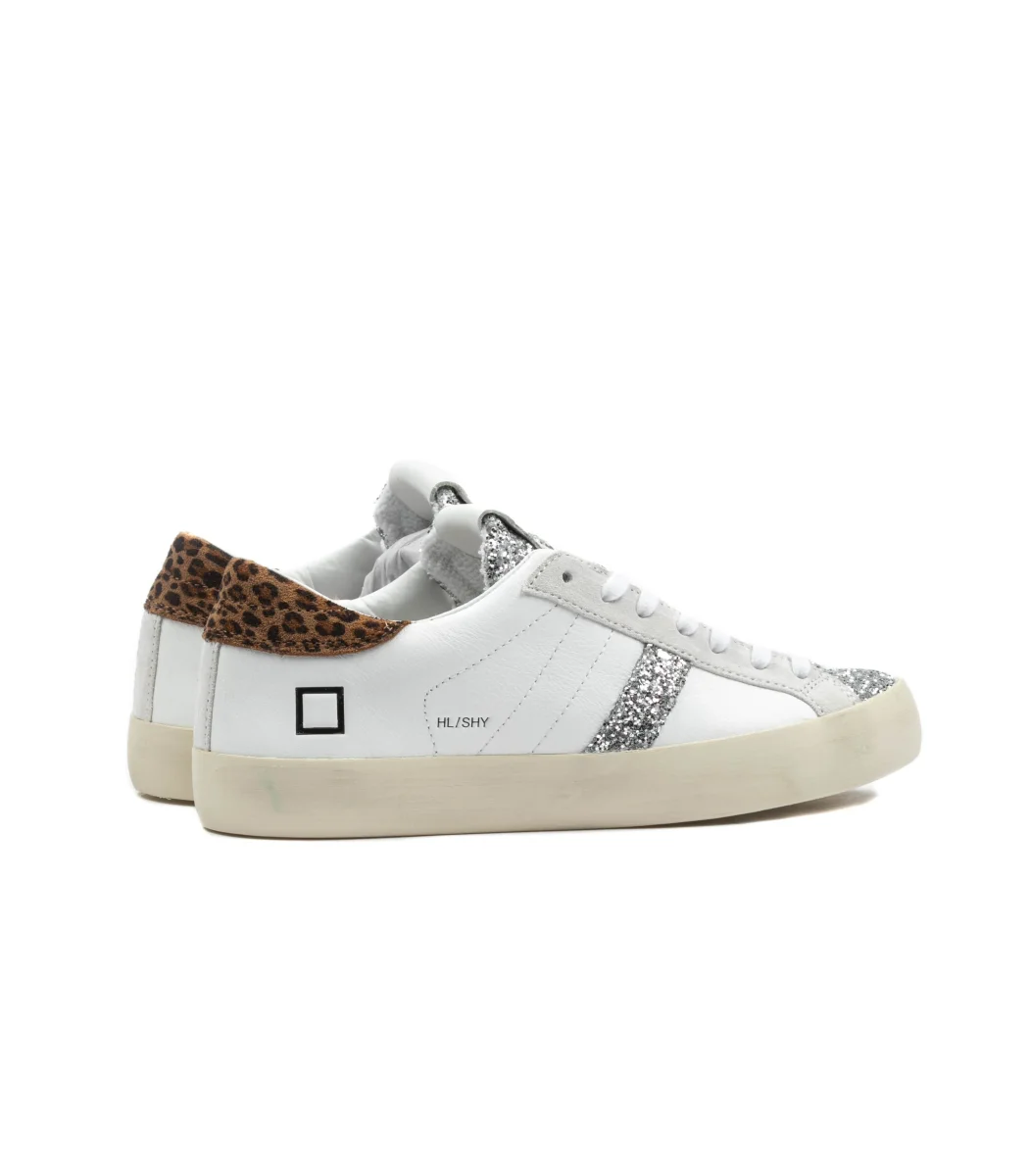 D.A.T.E. Hill Low Donna Shiny White Leopard - immagine 4