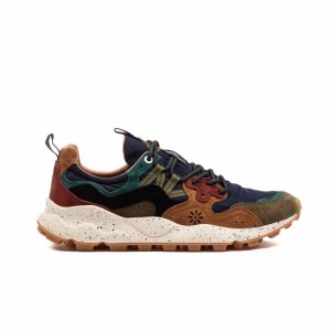 Flower Mountain Yamano 3 Suede Nylon Deep Mud Light Brown Navy Uomo