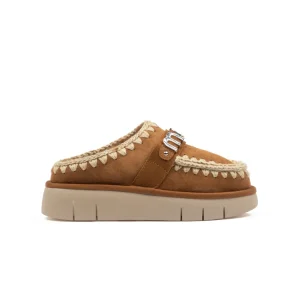 Mou Bounce Clog Metal Logo Cognac Donna