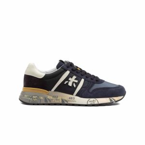 Premiata Lander 7702 Blu Sfumata Nylon Pelle Uomo