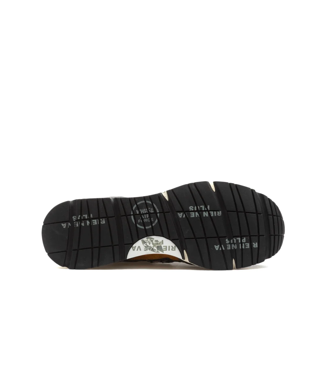 Premiata Mase 7868 Pelle E Canvas Cerato Vintage Verde Marrone - immagine 5