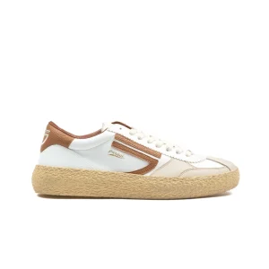 Puraai Vintage Biscotto Vegan Leather Bianco Marrone Uomo