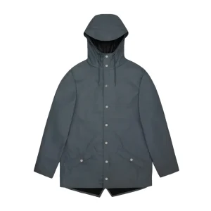 Giacca Rains  Impermeabile Bottoni Grigio