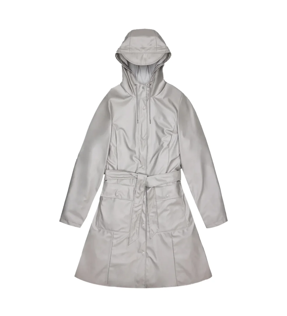 Giacca Rains Impermeabile Bottonicurve W Jacket Donna Argento