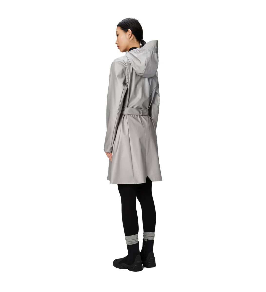 Giacca Rains Impermeabile Bottonicurve W Jacket Donna Argento - immagine 4