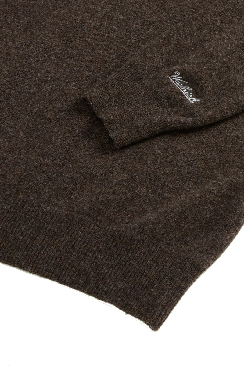 Woolrich Lambswool Crewneck Marrone Uomo - immagine 4