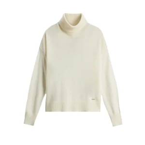 Woolrich Comfort Wool Cash Turtleneck Donna Latte