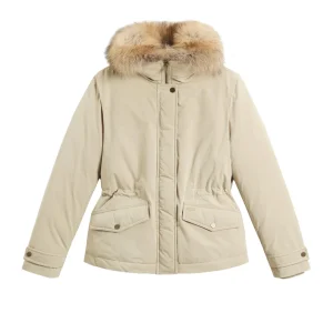 Woolrich Grace Fur Jacket Donna Beige