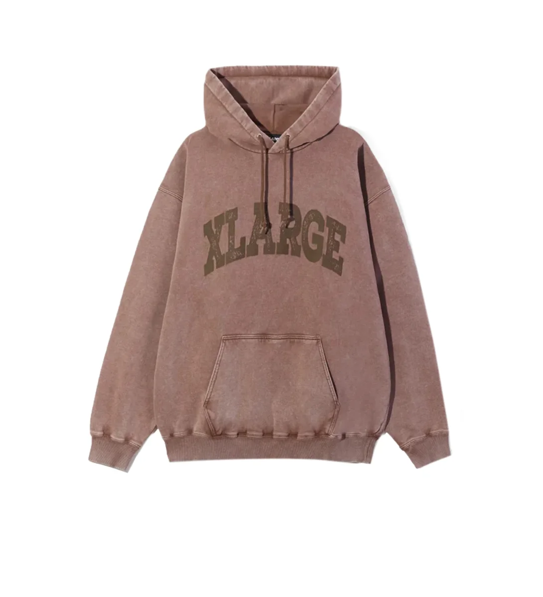 Xlarge Dyed Collage Logo Hoodie Marrone - immagine 2