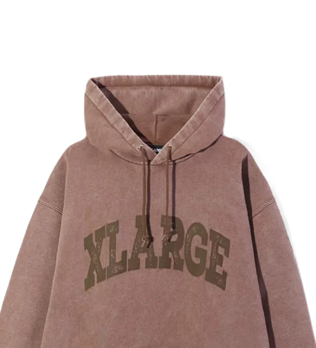 Xlarge Dyed Collage Logo Hoodie Marrone - immagine 3