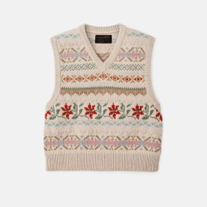 WOMEN'S JACQUARD COTTON VEST