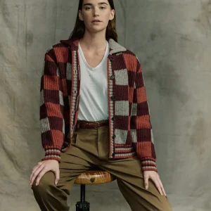 WOMEN’S CHECKERED WOOL CARDIGAN