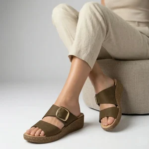 Ciabatte da donna con doppia fascia e plantare estraibile - Art. 384