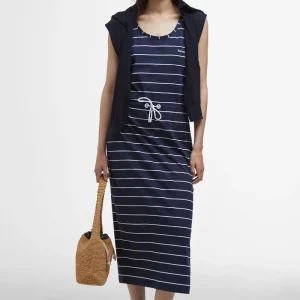 Abito midi Overland con motivo a righe