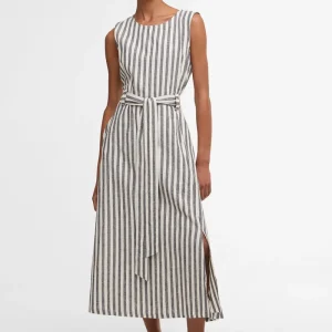 Abito midi Inez con motivo a righe