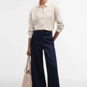 Camicia di lino Annie con motivo a righe