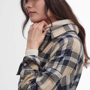 Camicia Larisa a maniche lunghe con motivo a scacchi