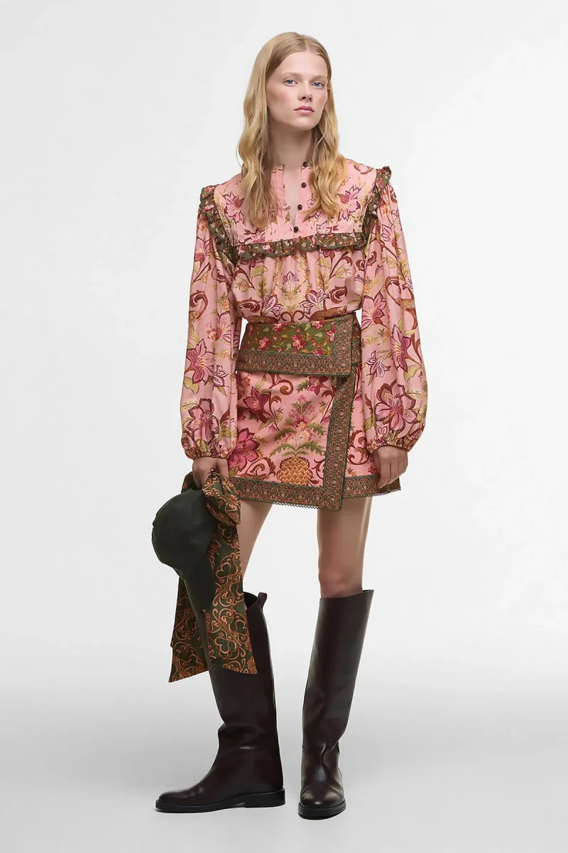 Blusa a maniche lunghe Cami Barbour x FARM Rio - immagine 3