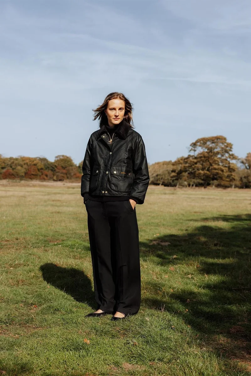 Giacca cerata Beadnell dal taglio crop - immagine 8