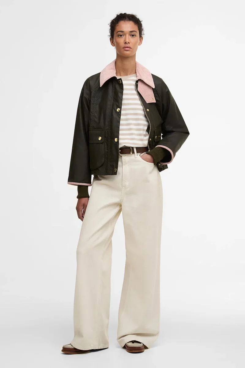 Giacca cerata Beadnell dal taglio crop