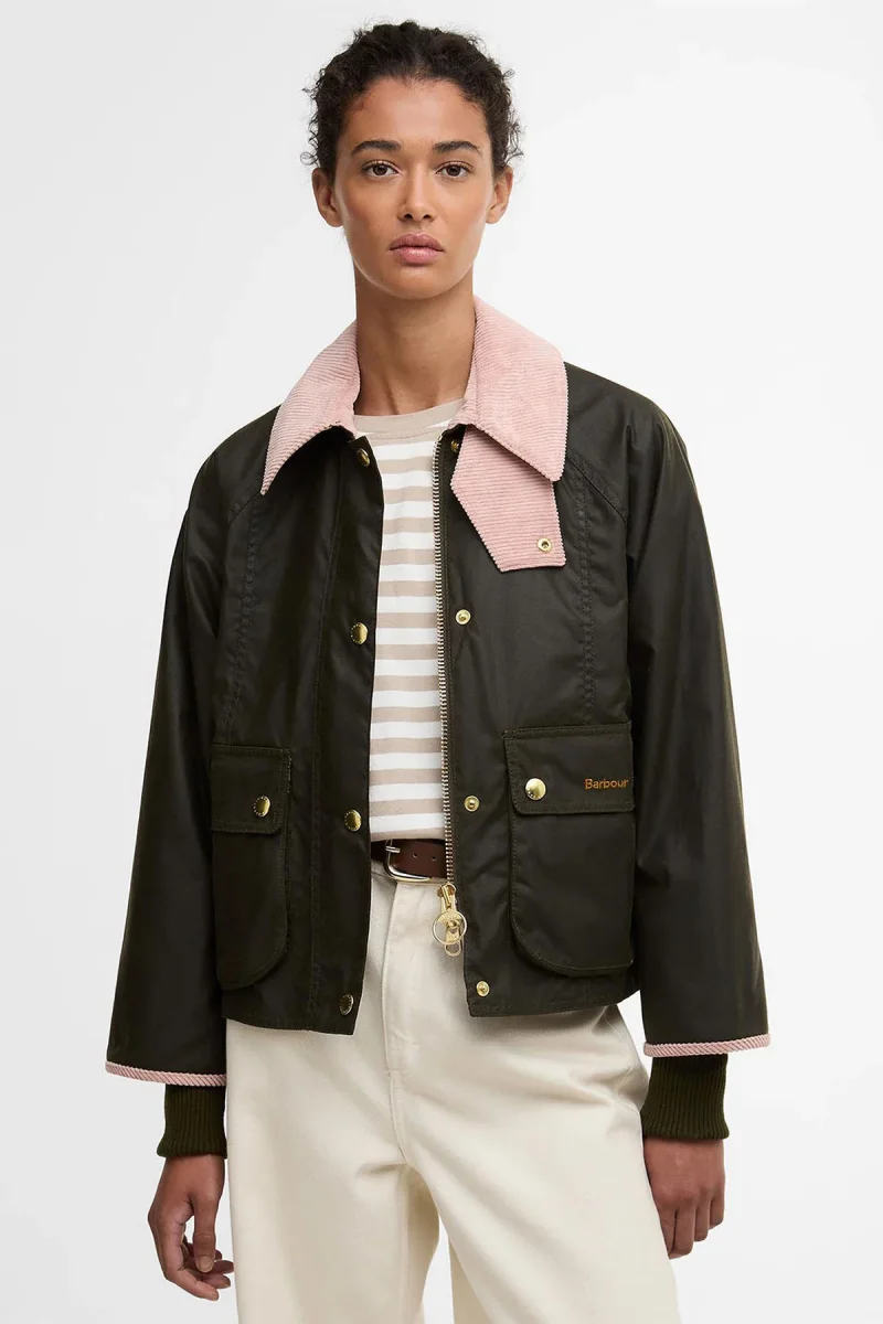 Giacca cerata Beadnell dal taglio crop - immagine 4