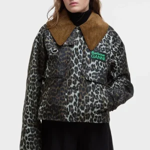 Giacca a vento cerata stampata Barbour Ganni