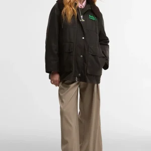 Montgomery cerato con dettagli in tartan Barbour x GANNI