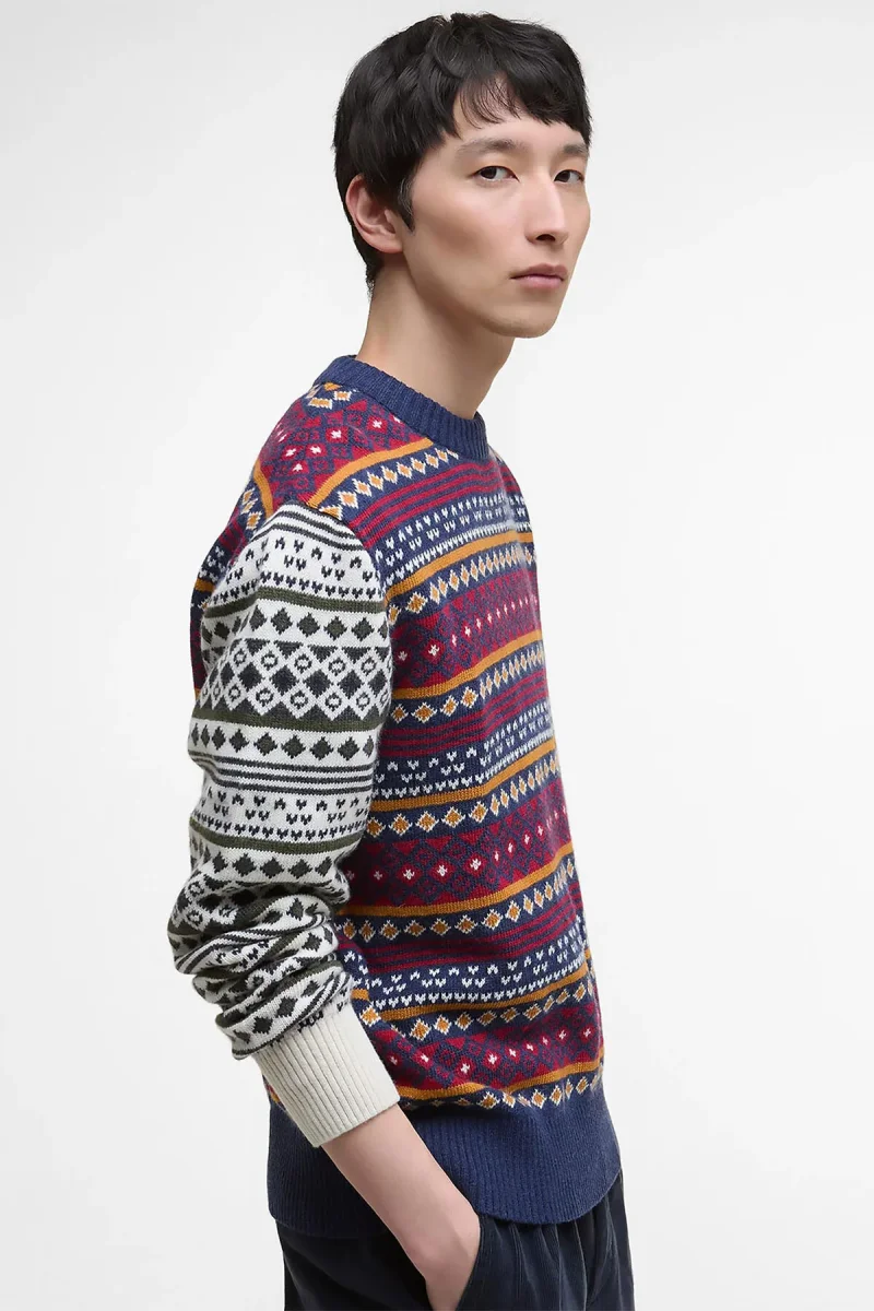 Maglione girocollo Patchwork Fair Isle Barbour