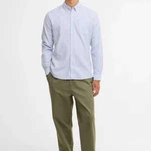 Camicia a maniche lunghe a righe dalla vestibilità leggermente aderente Nelson